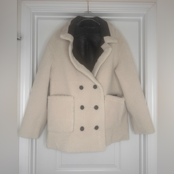 Lascana Women’s Reversible Double Breasted Coat Sz.6 Brown Ivory NEW WITHOUT TAG - Picture 11 of 13